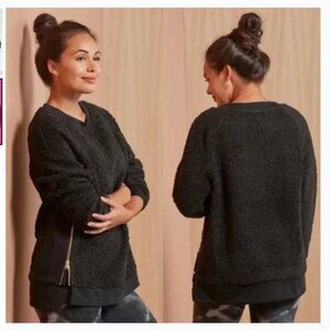 VARLEY Oakden Sherpa Black Pullover Sweatshirt Sweater - XS